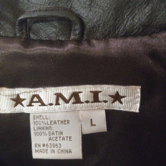 A.M.I. Women's Leather Vest Brown Full Zip Size L/40 - Picture 2 of 7